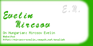 evelin mircsov business card